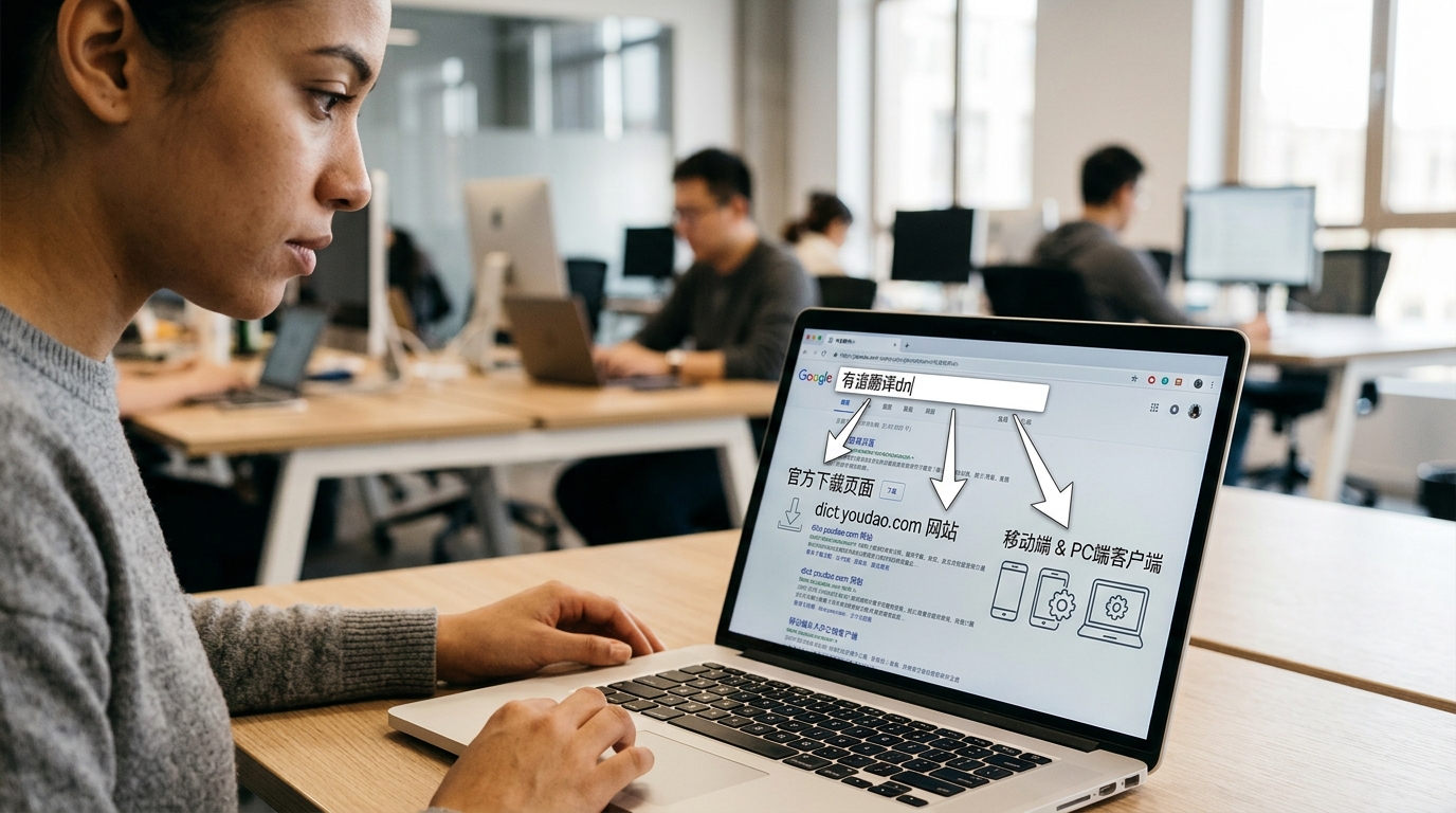 有道翻译dn含义解析与正确下载入口示意图