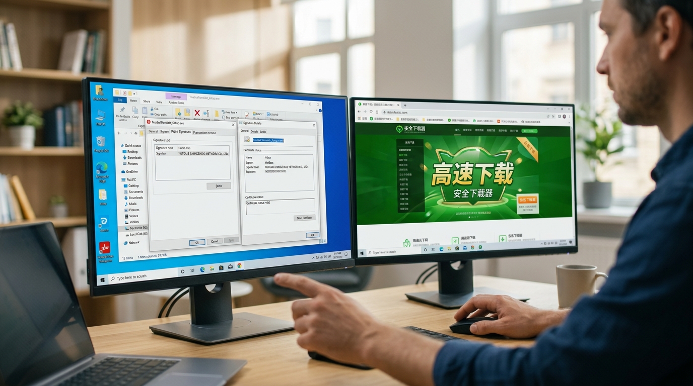 有道翻译下载官方正版辨别数字签名与山寨包对比