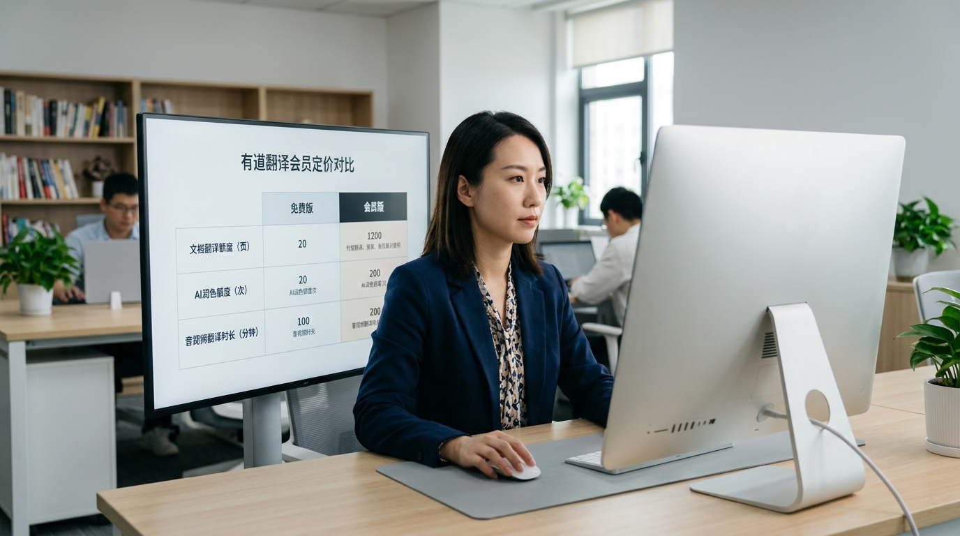 有道翻译免费额度和会员收费对比